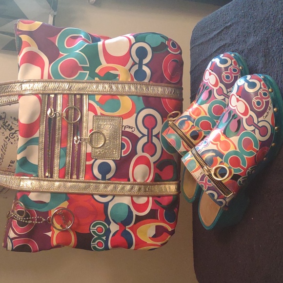 Coach Poppy Bag/ Coach Jessi Clogs Bundle - Picture 5 of 13